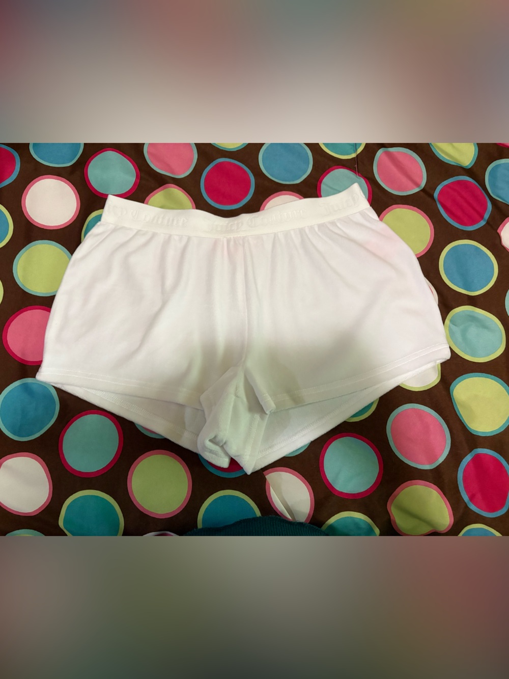 Juicy Couture White Women's Sleep Shorts - Comfort Velour Lounge Shorts